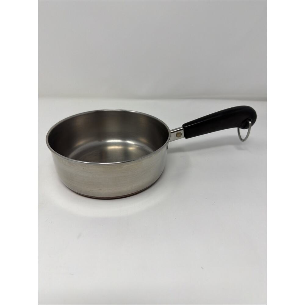 *Vintage 1990 Revere Ware 1801 3/4 Qt Copper Bottom Sauce Pan Clinton, Illinois